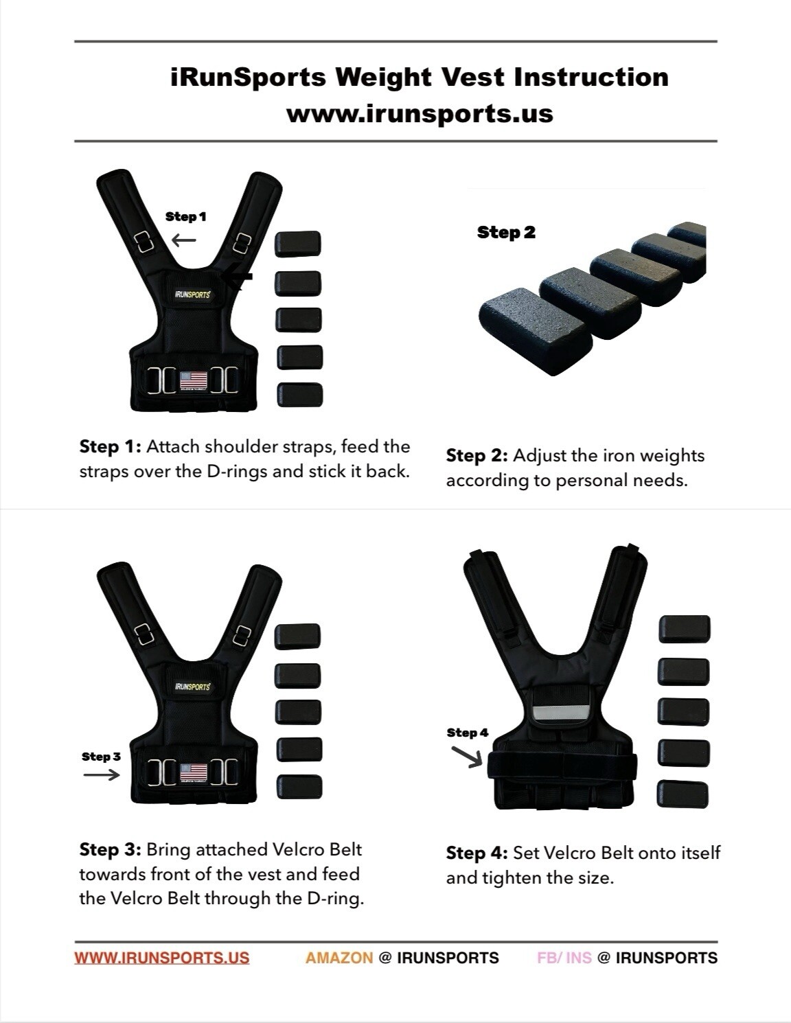 IRUNSPORTS Women Weighted Vest, CrossFit, 30LBS weights Included