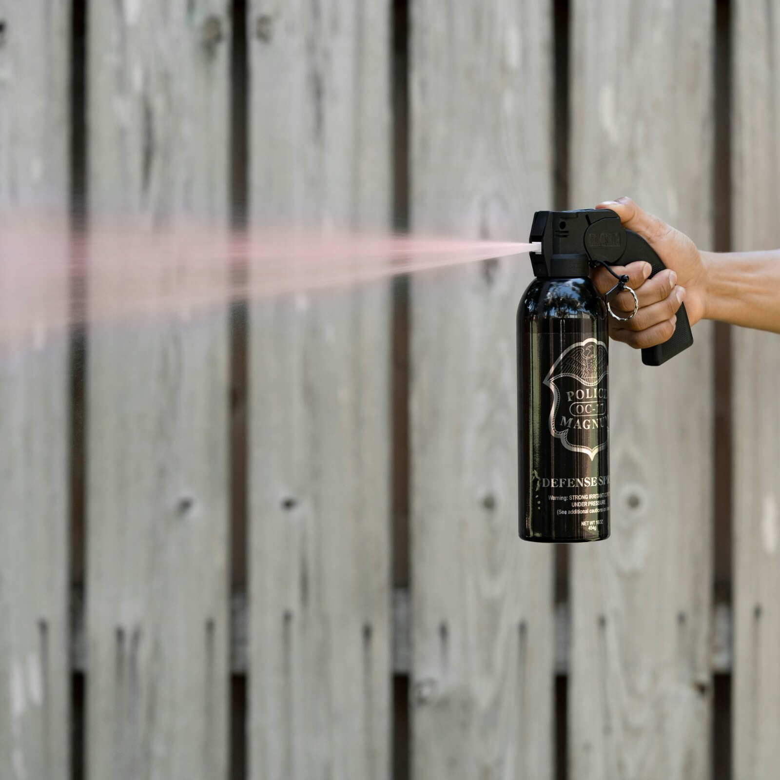 Police Magnum pepper spray 16 oz Pistol Grip Fogger Defense Security Protection