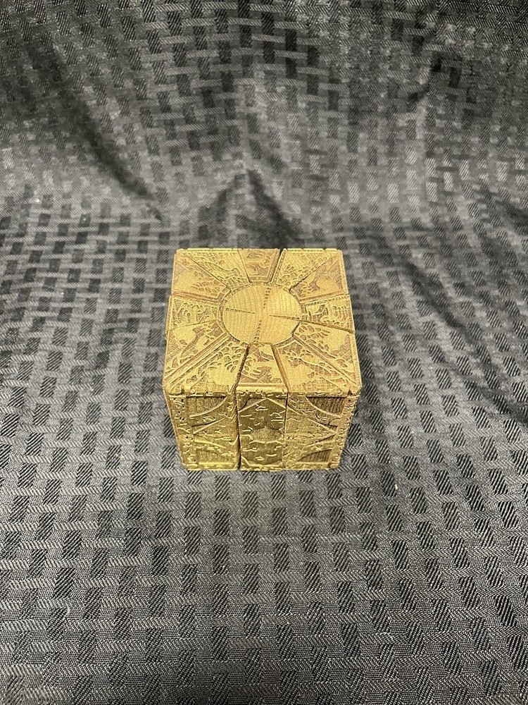 Solid Wood Hellraiser Cube Puzzle Box