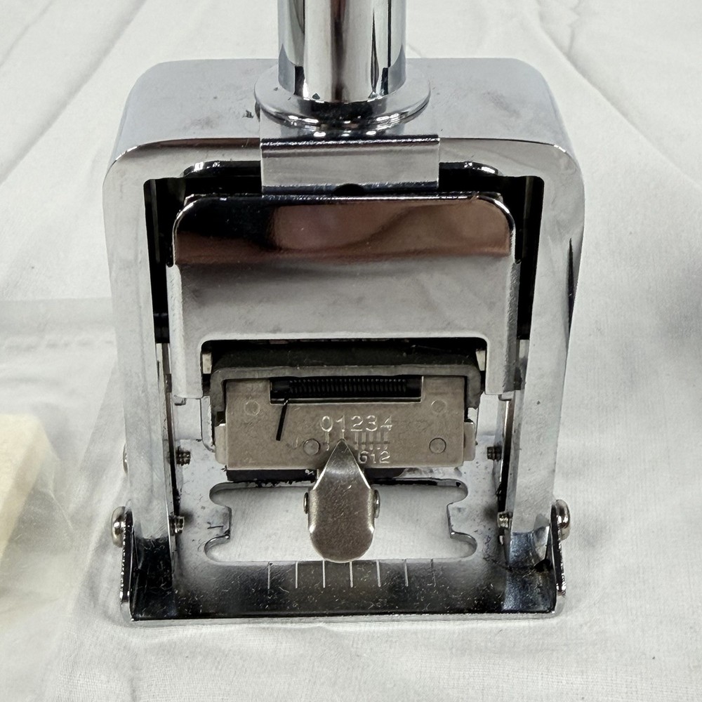 Vintage Rogers Automatic Numbering Machine Self Inking Original Box