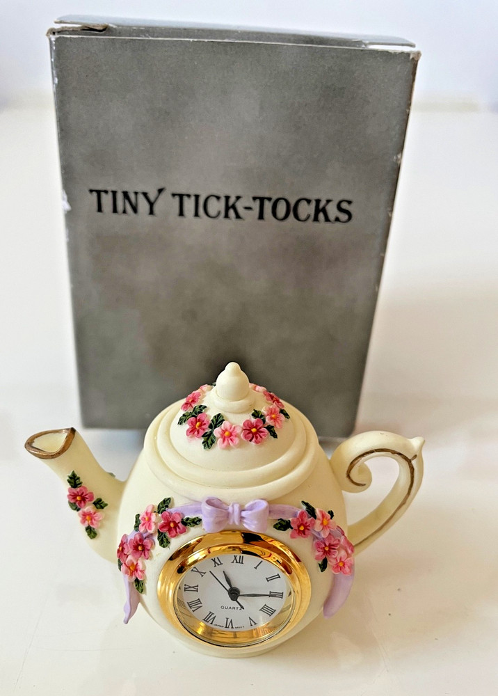 Tiny Tick-Tocks Mini Teacup Clock Vintage Westland Giftware 2000