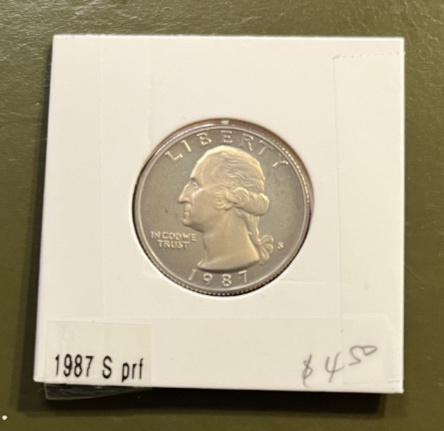1987 S  Proof   - Washington Quarter - UNC Gem