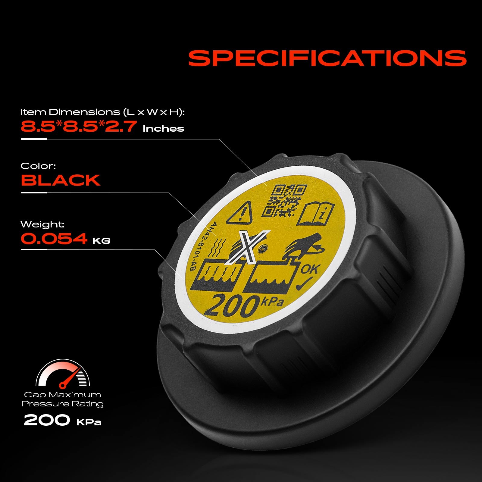 Coolant Overflow Expansion Tank Cap for Land Rover Discovery Range Rover Sport