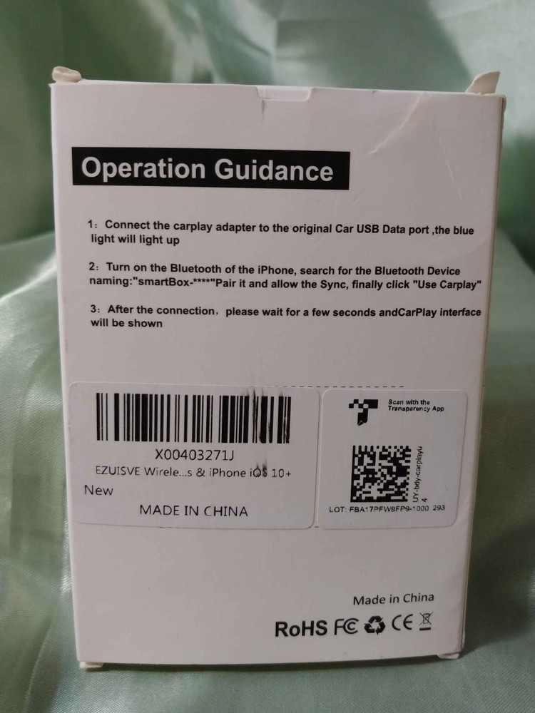 Wireless CarPlay Dongle Adapter for iPhone iOS 10+ Plug & Play EZUISVE