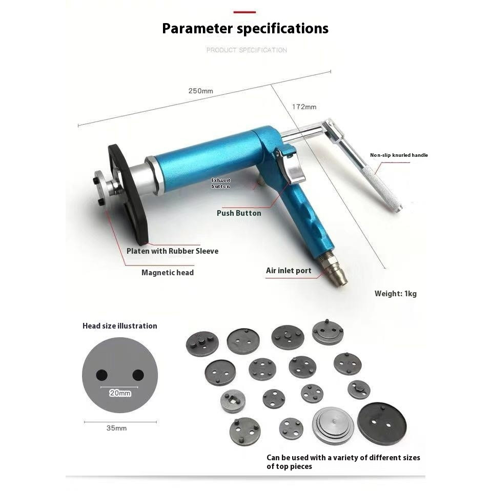 Pneumatic Disc Brake Cylinder Adjustment Tool Piston Return Top Return Tool