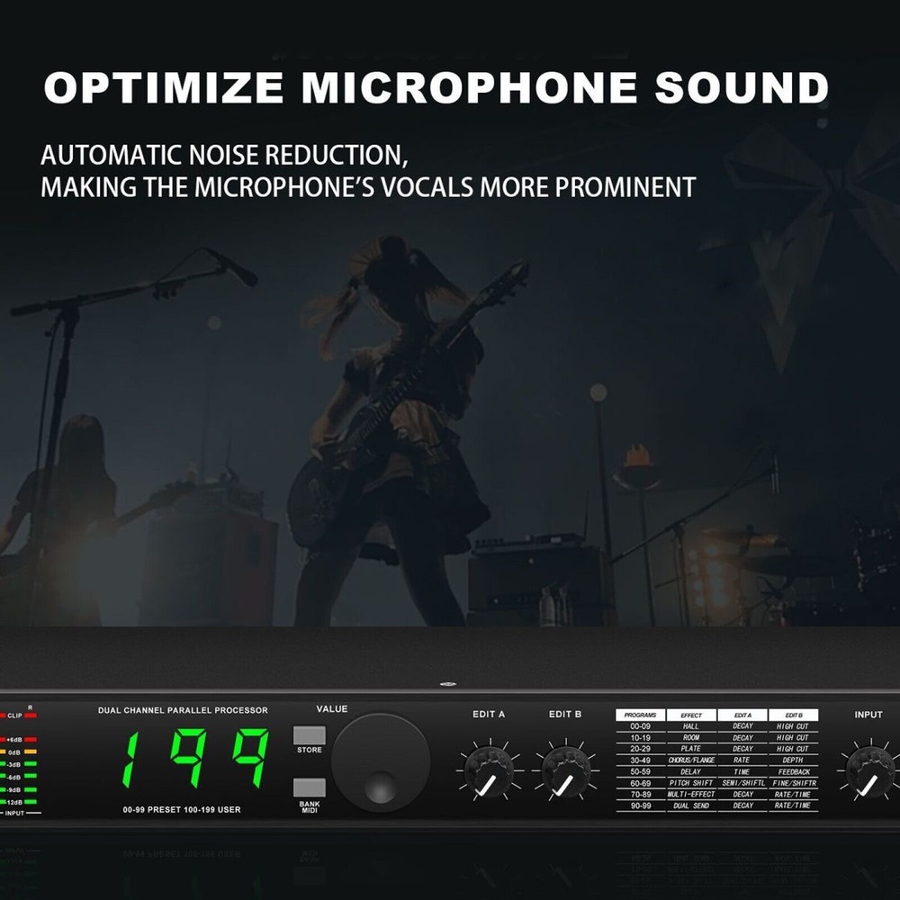Professional DSP Audio Processor Equalizer Reverb Multi-Effect Digital Unit
