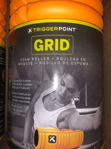 TRIGGERPOINT Grid Travel Orange Release Massage Foam Roller Circulation Density2