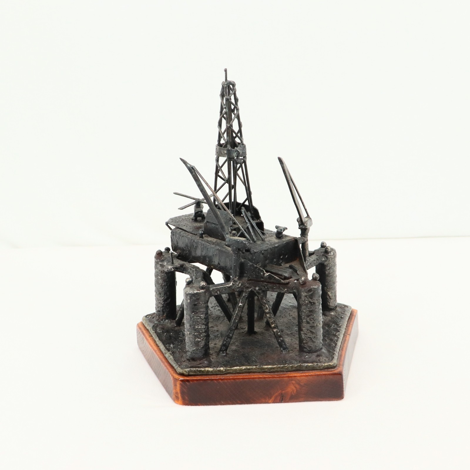 1975 Carl Andersen Deep Sea Saga Oil Rig Model, Norway, Bronze/Wood