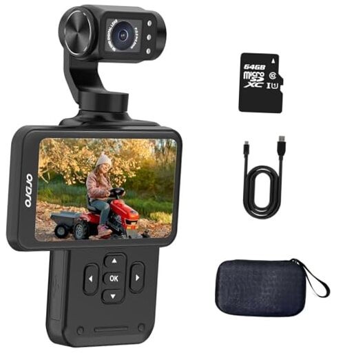 M5 Vlogging Camera 3-Axis Gimbal Stabilizer, 5K Handheld Camera With 64g Card