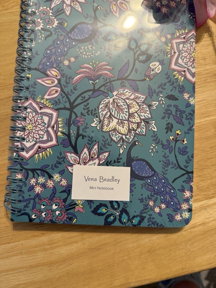 Vera Bradley Peacock Garden Mini Notebook NWT