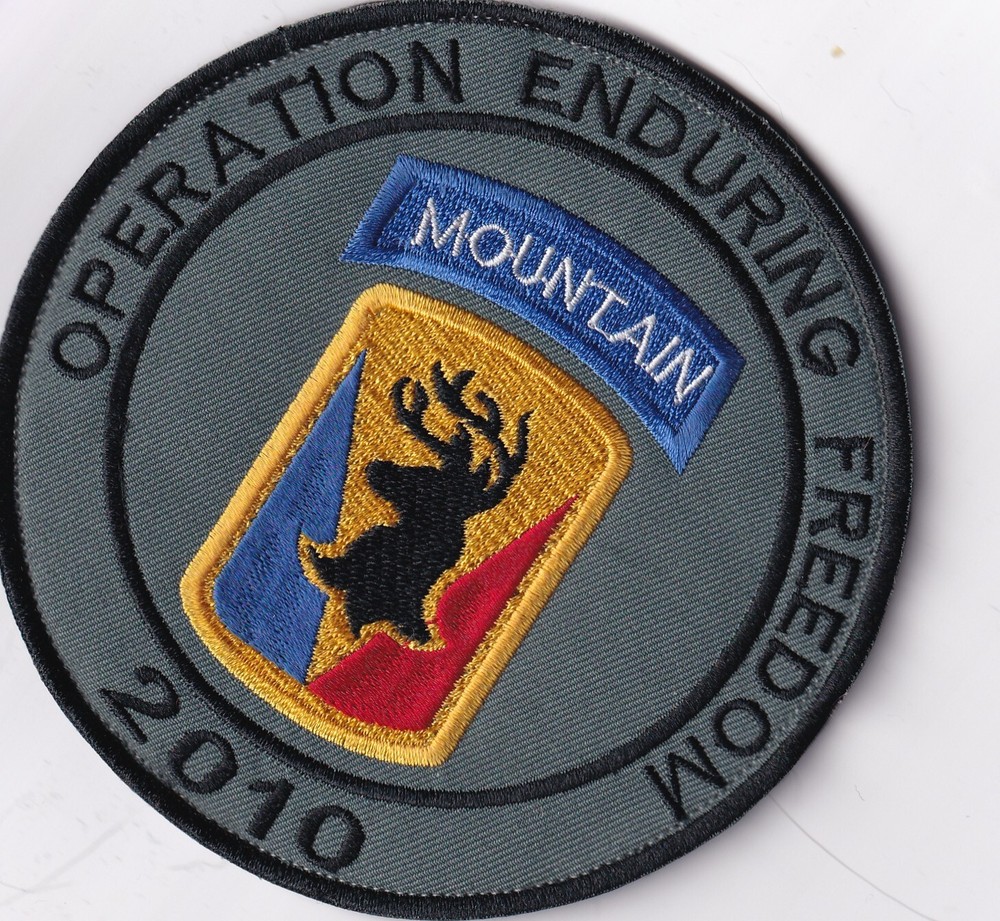 86th Infantry Brigade Combat Team Mountain patch Operation Enduring Afghan made