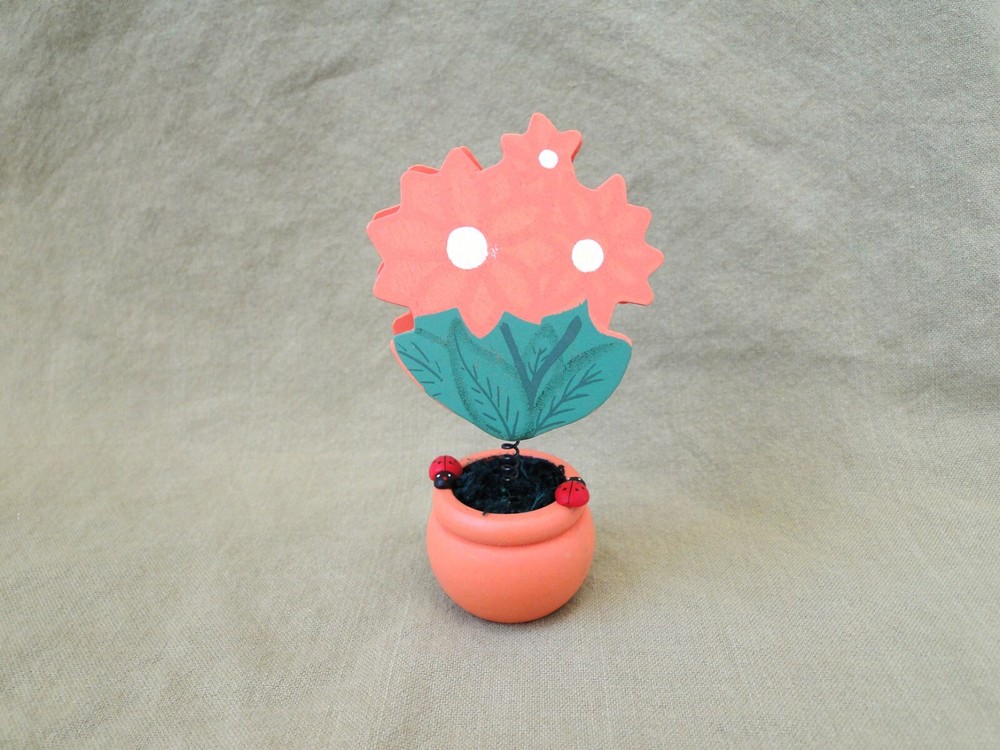 Orange Flower Note Holder
