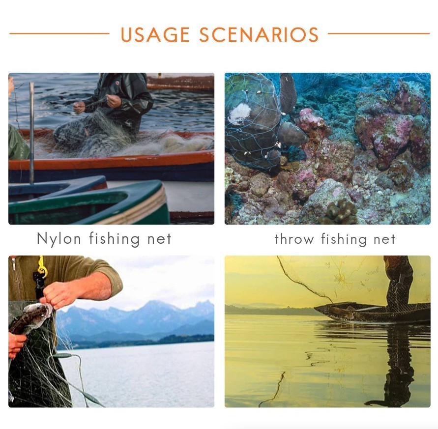 6FT Fishing Cast Net Bait Easy Throw Hand Cast Strong Nylon Mesh USA