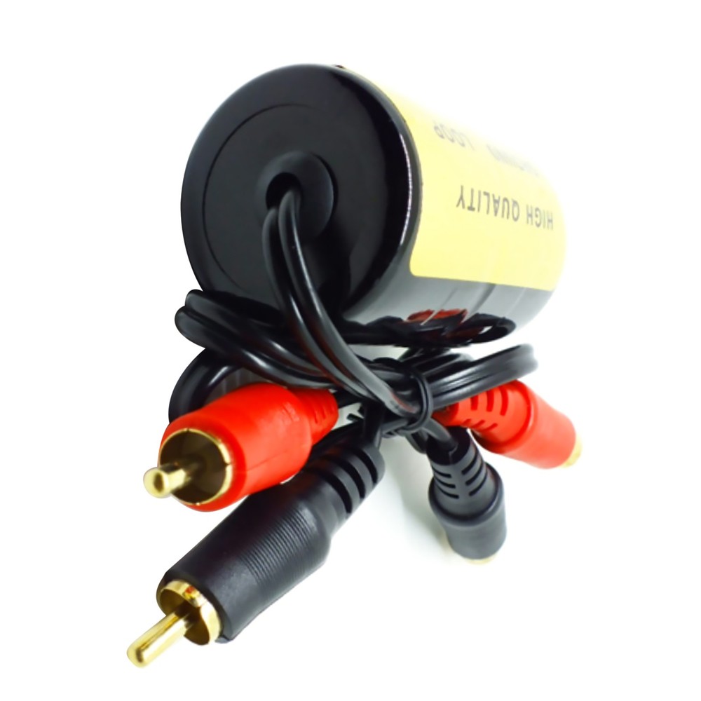 RCA Audio Noise Filter Suppressor Ground Loop Isolator Car & Home Stereo Kit
