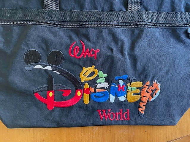 Walt Disney World Character Large Tote Shoulder Bag Mickey Mouse, Black