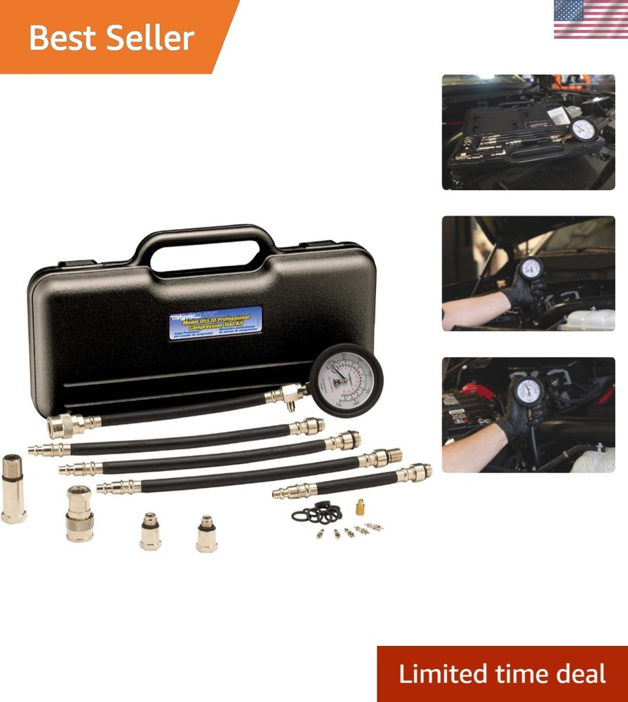 MV5530 Engine Compression  Kit, Manual Pressure Release, 2-3/4 in. Bourdon Tu...
