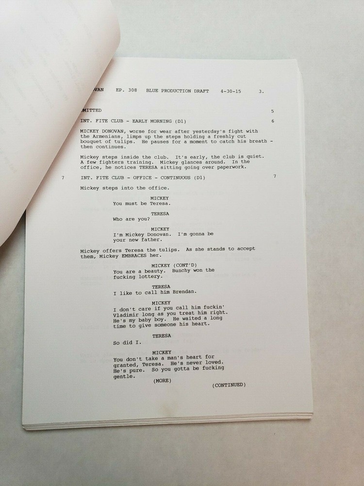 RAY DONOVAN / David Hollander 2015 TV Script, White Production Draft, "Tulip"