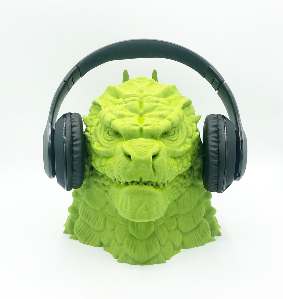 Godzilla Headphone Head - 3D Printed Headphone Stand Bust