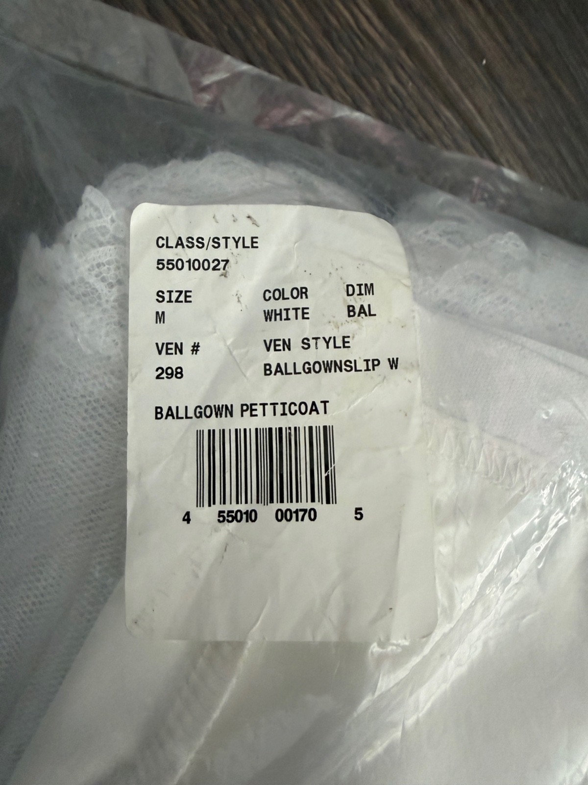 White David's Bridal Gown Slip MEDIUM Fit Flare Style 550 Petticoat Wedding NEW