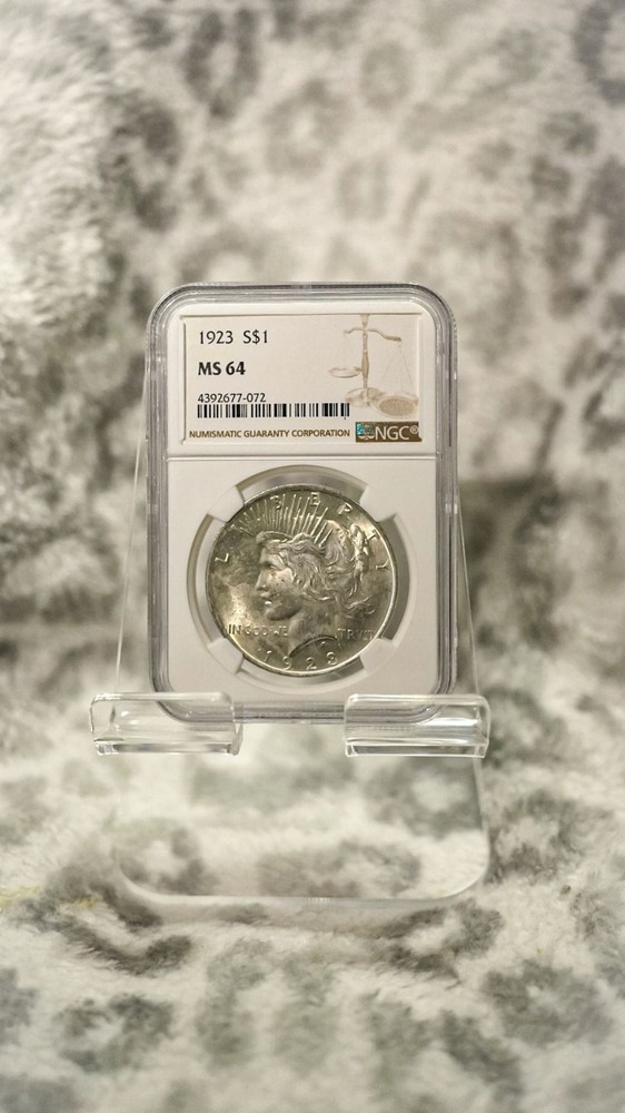 1923-P Peace Silver Dollar MS-64 NGC