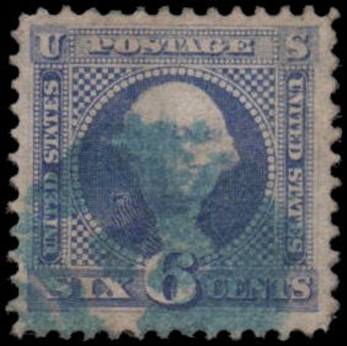 US #115 Used blue cancel