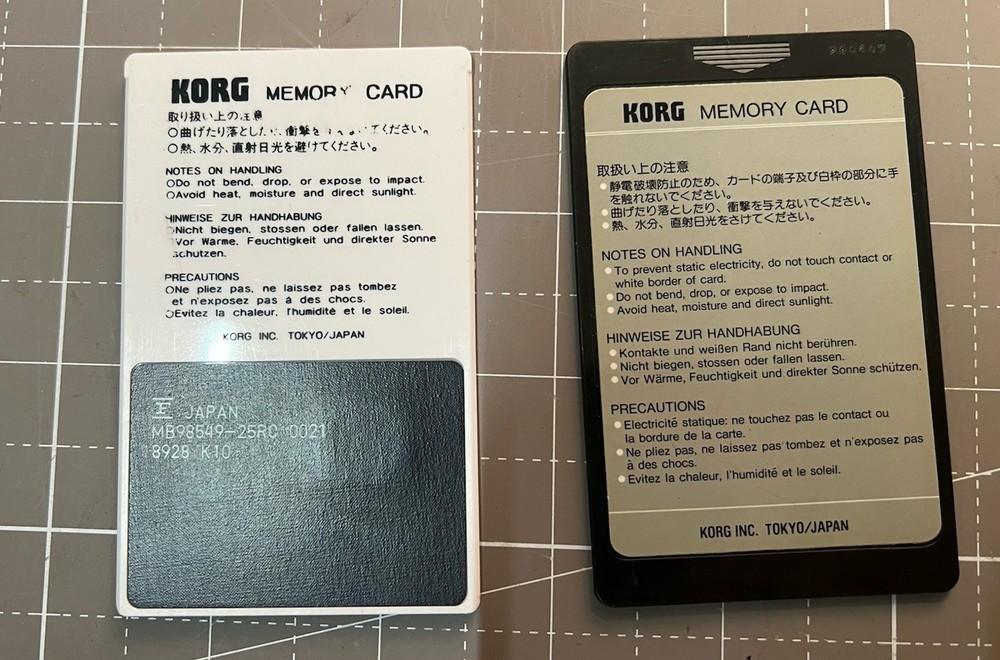 Korg PCM Data Memory Program Card MSC-02 MPC-02 Set Synth 1