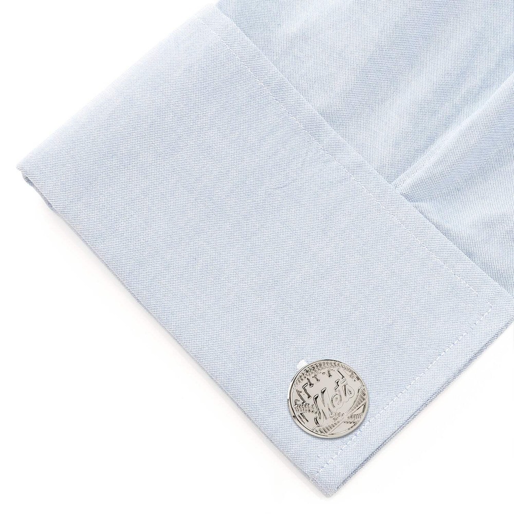 MLB New York Mets Silver Edition Cufflinks