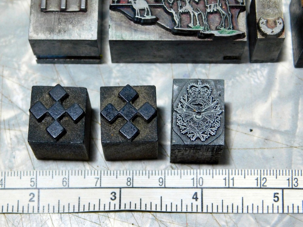 22 pieces metal printing blocks