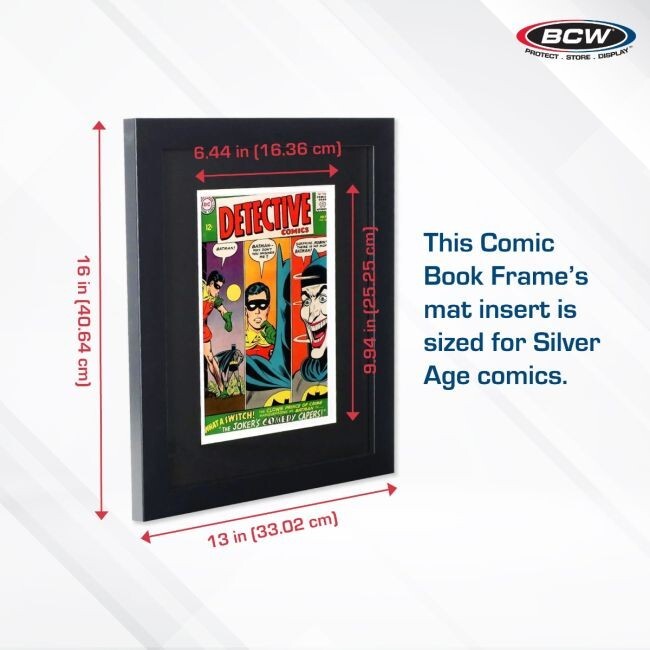 BCW Comic Book Frame Silver Age Book Display Wall Mountable with Matting