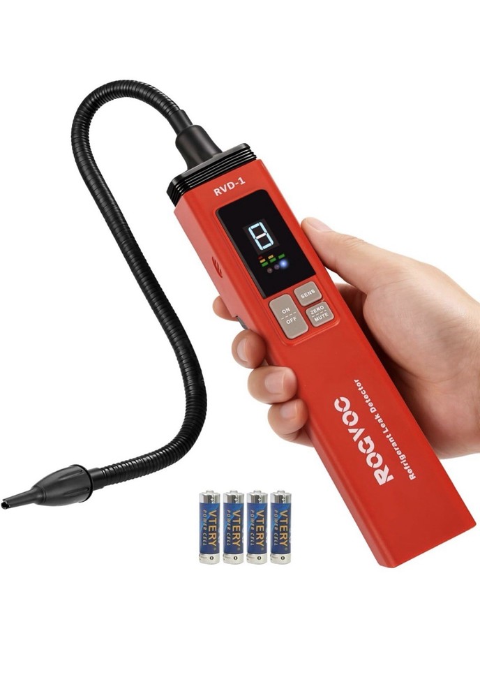 ROGVOG RVD-1 Digital Leak Detector Heated Diode Adjustable Sensitivity for Refr…