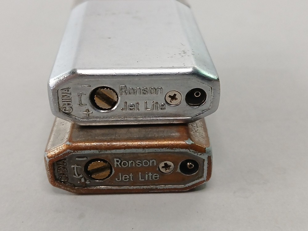 (2) Ronson Jet Lite Butane Refillable Lighters - Working