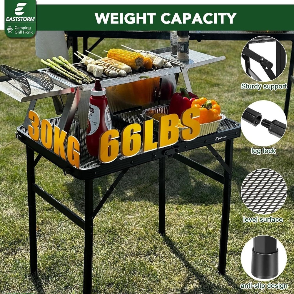 Compact Folding Table Portable Picnic Table for Grill Camping Easy for Storage
