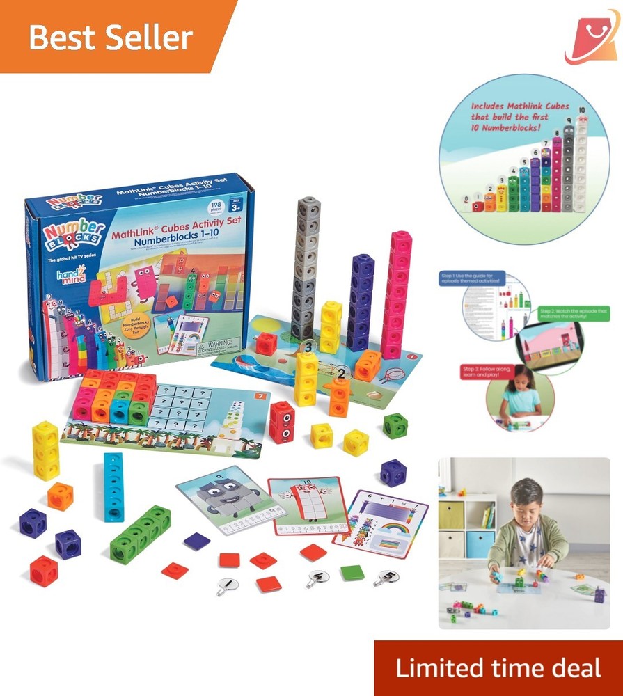 MathLink Cubes Numberblocks 1-10 Activity Set Educational Kids Math Toys
