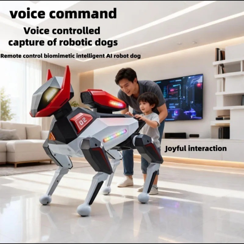 AI Simulation Robot Dog Intelligent Machine Dog Voice Command APP Control