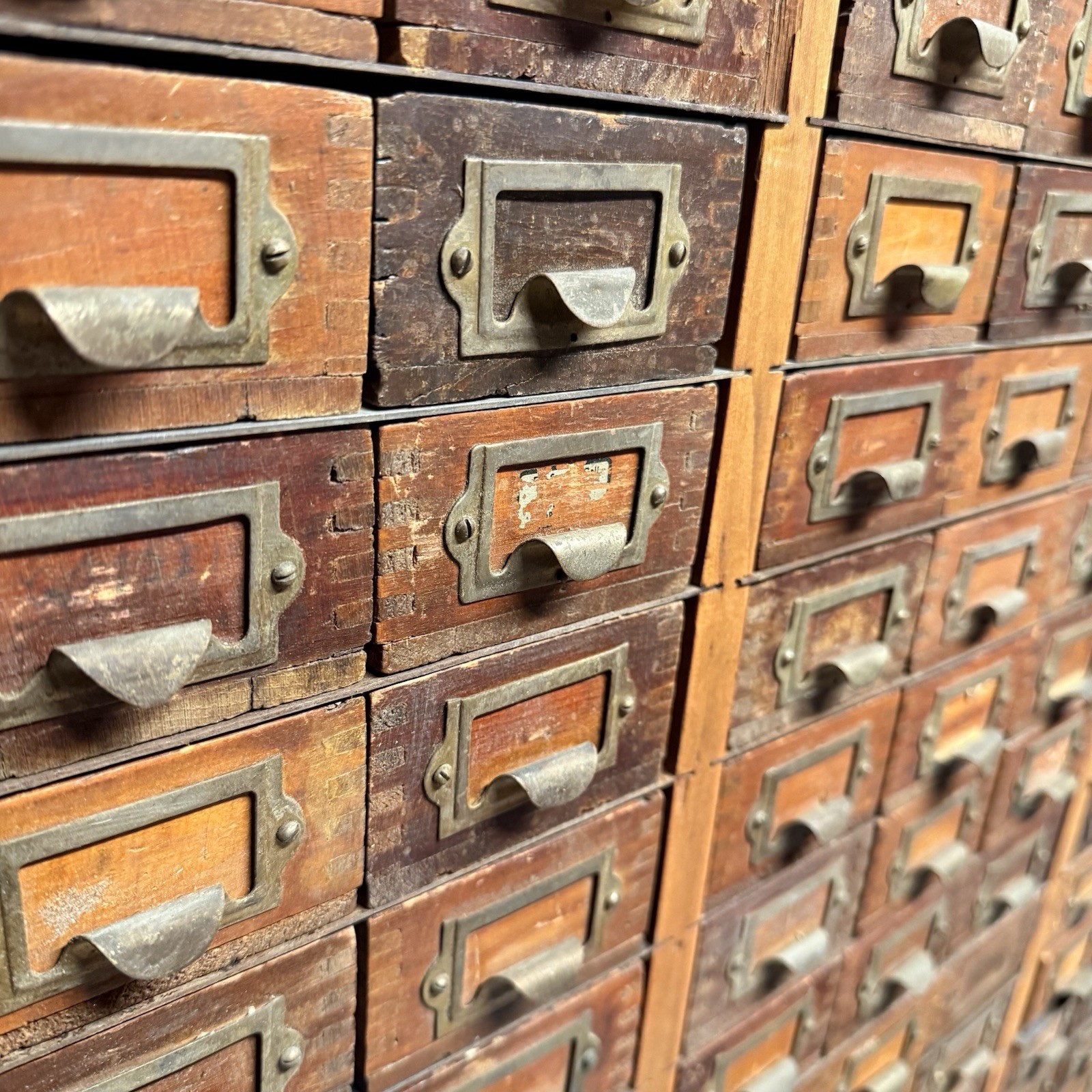 450 DRAWERS! ▪ Antique Apothecary WOOD Cabinet Chest Parts Specimen Card Catalog