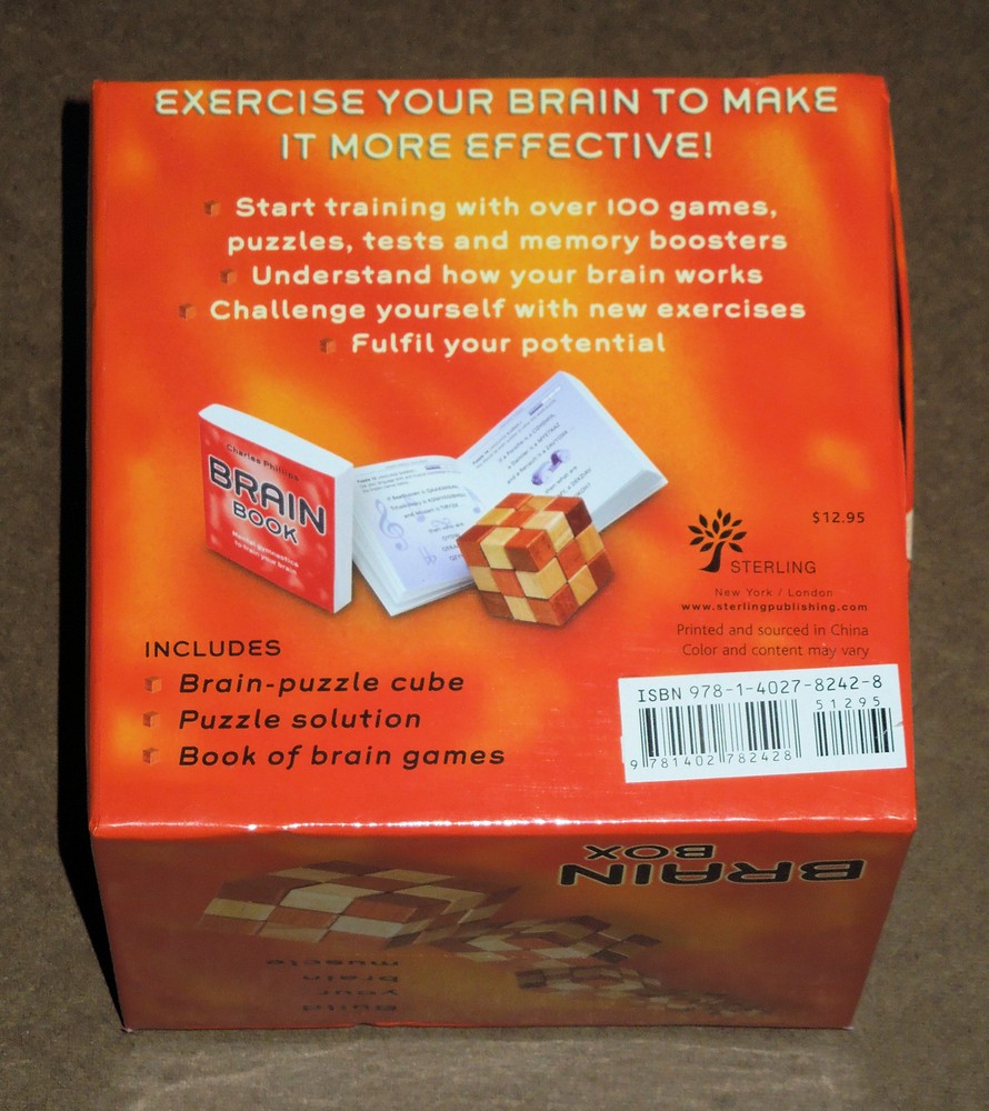 Brain Box Cube Puzzle & Brain Book by Charles Phillips (2006)
