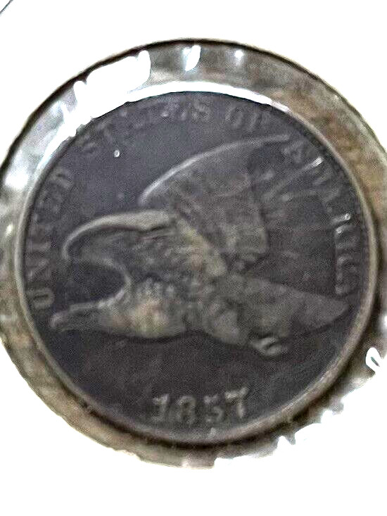 1857 Flying Eagle Cent XF. sharp coin !  Free Shipping