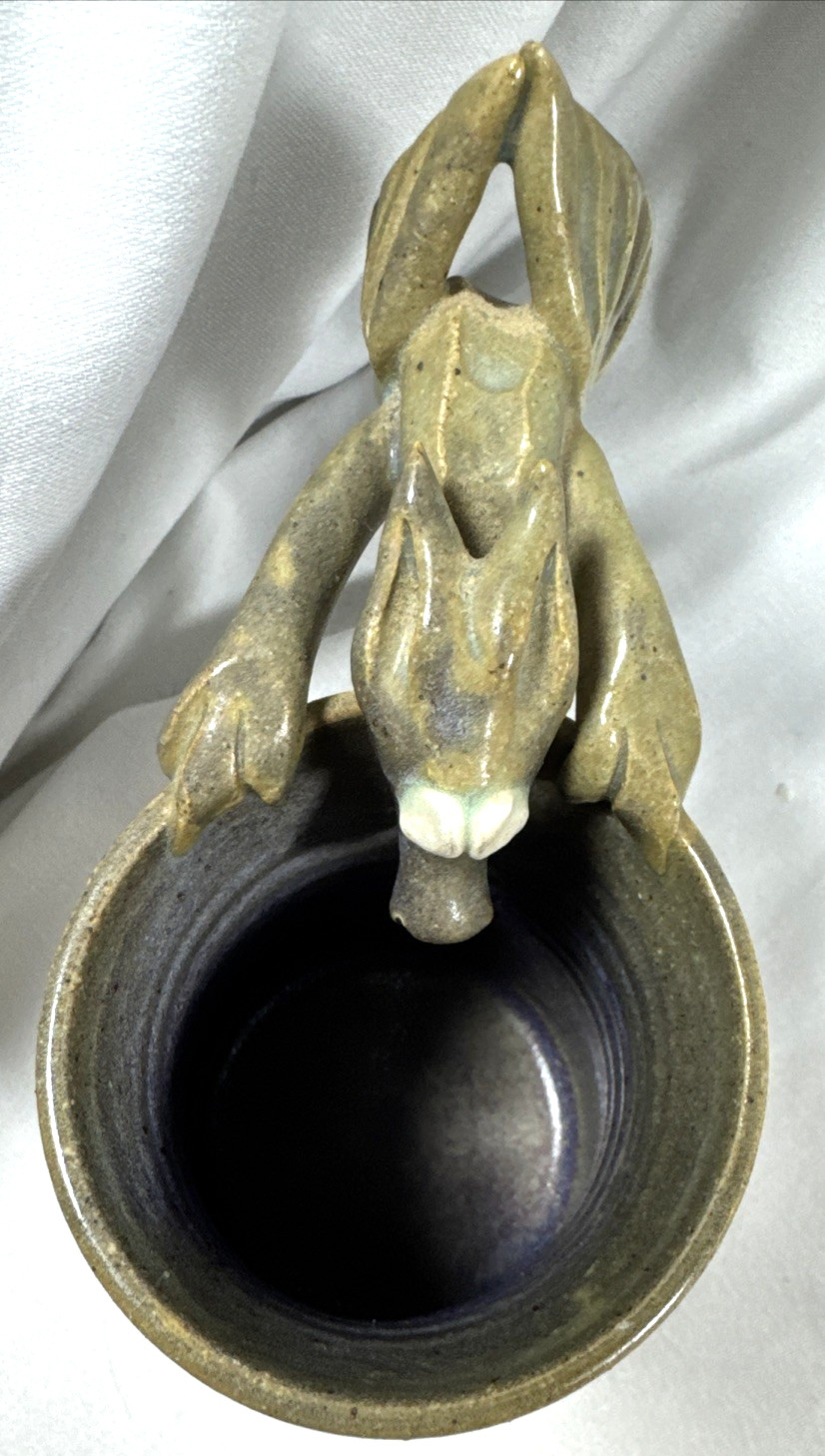 VTG HOGENSON 1996 DRAGON HANDLE MUG RENAISSANCE FESTIVAL HANDCRAFTED POTTERY