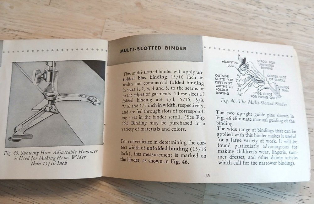 Singer 99 Sewing Machine Instruction Owners Manual for Machine & Attachments