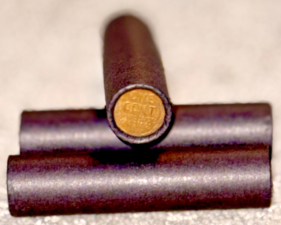 wheat penny black roll lincoln cent unsearched mixed dates mint marks bu