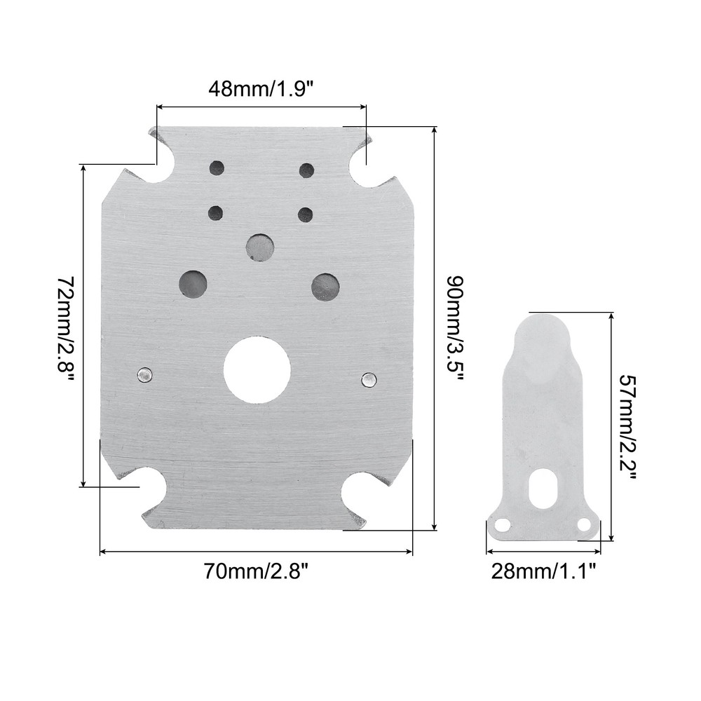 2 Set Metal Air Compressor Valve Plate Replacement Part Silver