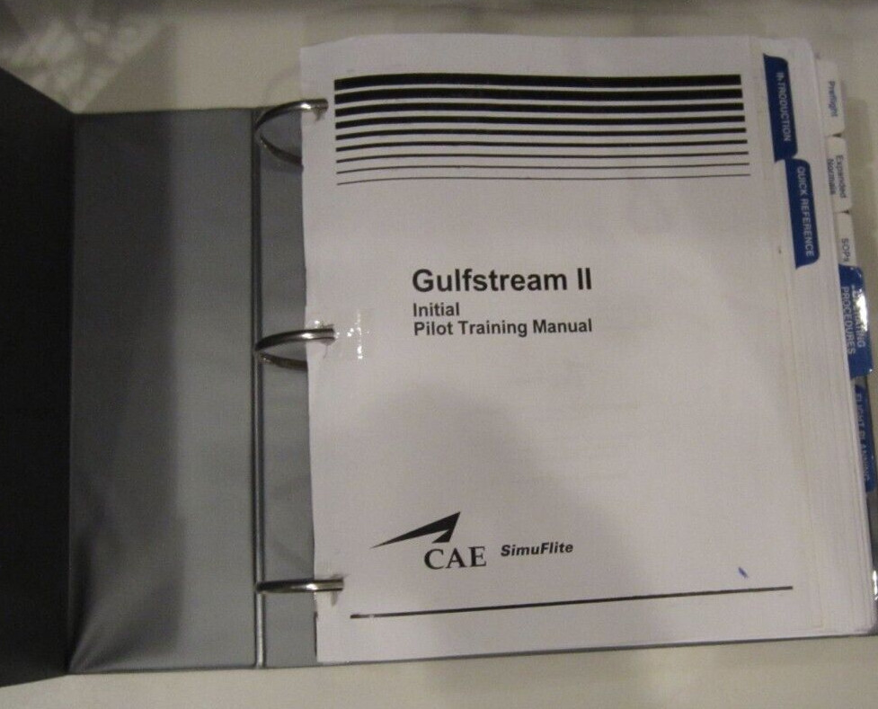 AIRCRAFT MANUAL INITIAL PILOT TRAINING MANUAL GULFSTREAM II G2 CAE