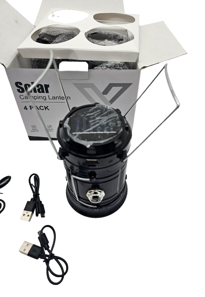 Collapsible Portable LED Camping Lantern XTAUTO Lightweight Waterproof Solar USB