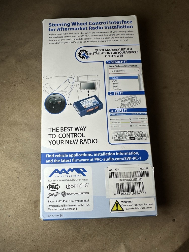 PAC SWI-RC1 Steering Wheel Control Interface