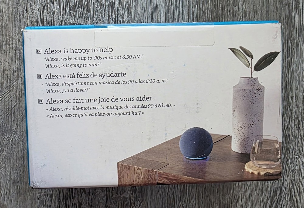 Amazon Echo Dot Smart Speaker Alexa Bluetooth Fabric Sphere Brand New