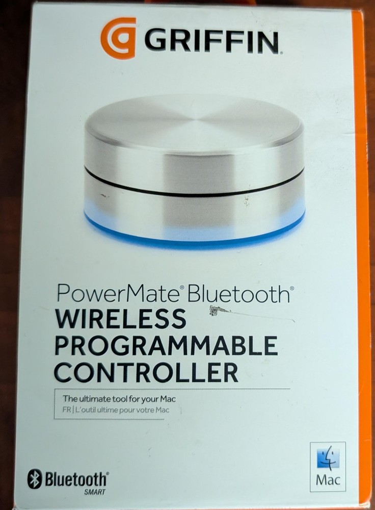 Griffin PowerMate’ Bluetooth WIRELESS PROGRAMMABLE CONTROLLER Silver Rare