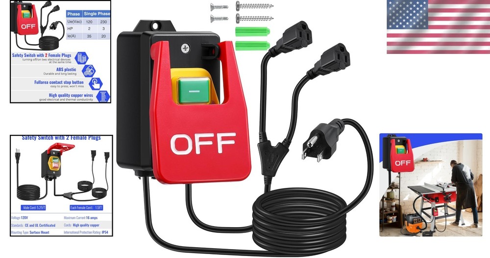 High-Quality Router Switch with Hands-Free Operation for Workshop Safety