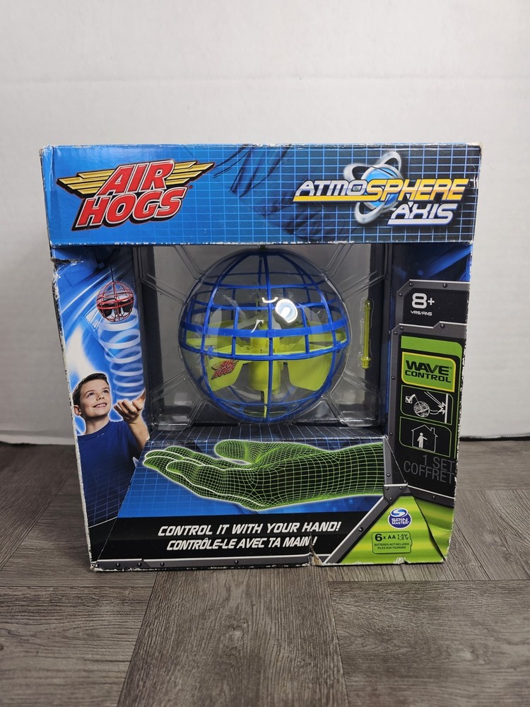 Air Hogs Atmosphere Axis Hovering Sphere Wave Control Spin Master, BLUE,  NEW