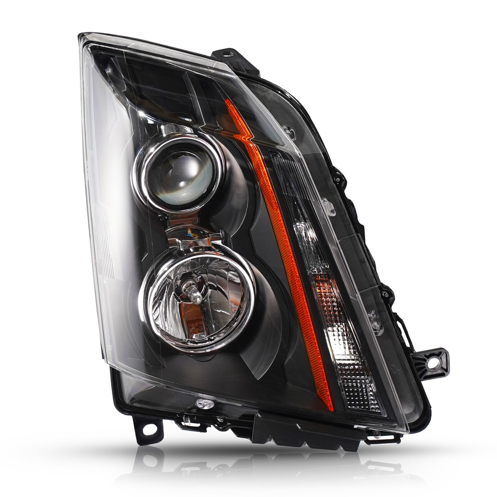 For 2008-2014 Cadillac CTS Halogen Upgrade Headlights Black Conversion Pair