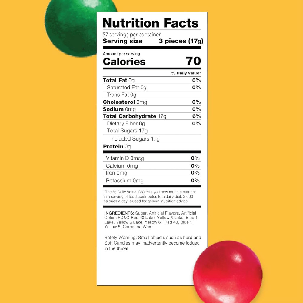 Jaw Breakers - 2 Pound Bulk Pack (About 170 Count) - Assorted Fruit Hard Candy
